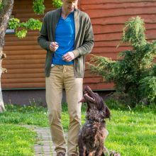 Darbas: vokiečių spanielis Amarokas – darbinis šuo, kartu su šeimininku A.Mačiuliu einantis į medžioklę.