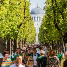 Eurolygos nuotaika Laisvės alėjoje: graikų dainos ir šokiai