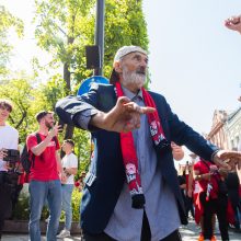 Eurolygos nuotaika Laisvės alėjoje: graikų dainos ir šokiai