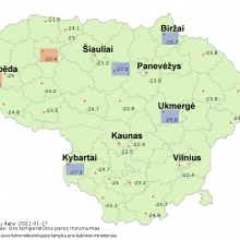 Orai: nesušalot – šiąnakt vietomis šaltis spustelėjo net iki 27 laipsnių