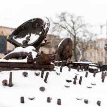 Papiktino raudoni gvazdikai prie rusų tanko: ar Lietuvoje galima garbinti okupantus?