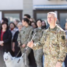 Kariuomenė mini Šuns dieną: vyko tarnybinių šunų rikiuotė