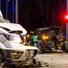 Vilniuje autobusiukas sumaitojo „Boltą“: avarijos kaltininkas ir keleivis – girtutėliai