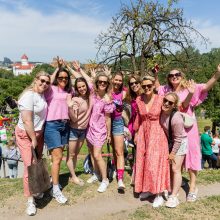 Vilniuje prasidėjo šaltibarščių festivalis – įtraukė rožinių pramogų sūkurys