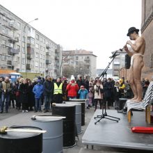 Prie senojo policijos pastato – protestas už kuriantį miestą