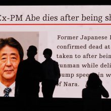 Lietuvos vadovai reiškia užuojautą dėl nužudyto buvusio Japonijos premjero Sh. Abe