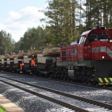 Švenčionių rajone atidaryta NATO technikai skirta geležinkelio atšaka