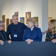 Pirmąją parodą naujame MO muziejuje apžiūrėjo ir prezidentė