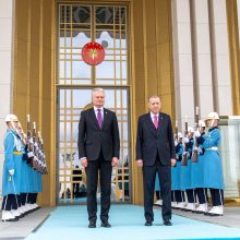 G. Nausėda lankosi Turkijoje: susitiko su R. T. Erdoganu