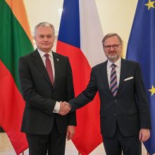 Čekijoje viešintis G. Nausėda su šios šalies premjeru aptarė ES plėtrą, energetiką