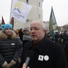 Protestuojantys medikai Katedros aikštėje mokė gaivinti pacientus