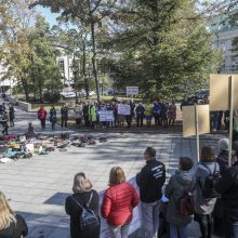 Mitinguoja socialiniai darbuotojai: už nesaugų darbą mokama per mažai