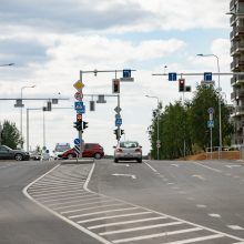 Sostinės Pavilnionių–Perkūnkiemio g. sankryžoje – saugesnis eismo organizavimas