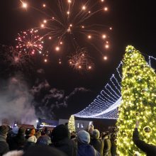 Jonavoje suspindo ne tik Kalėdų eglė – nušvito ir pasakiškas eglučių miestelis