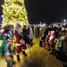 Jonavoje suspindo ne tik Kalėdų eglė – nušvito ir pasakiškas eglučių miestelis