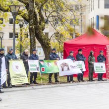 Pareigūnai protestuoja prieš naująjį Statutą: ant šieno krūvos uždėta vyšnia nėra tortas