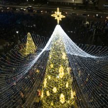 Jonavoje suspindo ne tik Kalėdų eglė – nušvito ir pasakiškas eglučių miestelis