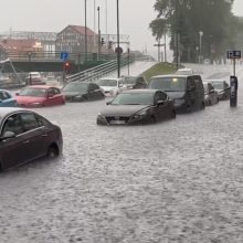 Po Klaipėdai tekusių kelių išbandymų lietumi – misija suvaldyti tvanus