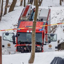 Į gaisrą skubėję ugniagesiai Panemunėje rėžėsi į stotelę: sužalota moteris