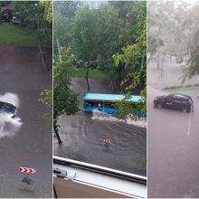 Klaipėdos meras po miestą užpylusios liūties aiškinsis problemas dėl lietaus nuotekų