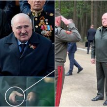 Po A. Lukašenkos pasirodymo viešumoje viena jo nuotrauka – skubiai ištrinta