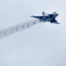 NATO naikintuvai vykdo kovinio šaudymo pratybas, treniruojasi su SOP kariais