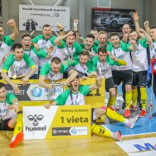 Optibet futsal A lygos auksas – „Kauno Žalgiriui“, bronza – „Gargždų Pramogoms“