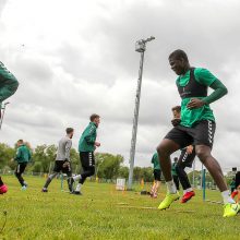 „Kauno Žalgirio“ futbolininkai nuotaikingai rengiasi A lygos atnaujinimui