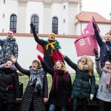 Tūkstančiai žmonių mitinge reikalavo didesnių algų mokytojams