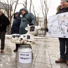 Pieno supirkimo kainomis nepatenkinti ūkininkai Vyriausybei grasina masiniais protestais