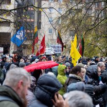 Tūkstantinis mitingas dėl NT mokesčio: uždaromas vienas iš Seimo įėjimų