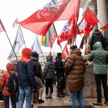 Tūkstantinis mitingas dėl NT mokesčio: uždaromas vienas iš Seimo įėjimų