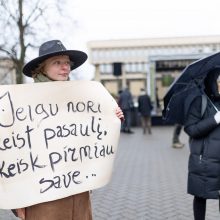 Prie Seimo – mitingas prieš miškų naikinimą: „Dievas sunaikins niokojančius žemę“