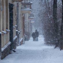 Vilniuje įsismarkauja pūga
