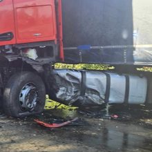Lazdijų rajone susidūrė lengvasis ir krovininis automobiliai: žuvo vyras