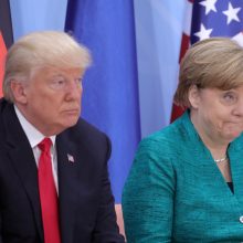 Donaldas Trumpas ir Angela Merkel 
