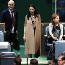 Naujosios Zelandijos premjerė atsinešė kūdikį į JT posėdžių salę 