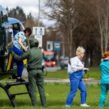 Pasieniečių sraigtasparniu iš Kauno į Vilnių atskraidinta donoro širdis