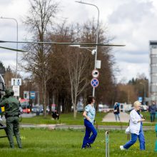 Pasieniečių sraigtasparniu iš Kauno į Vilnių atskraidinta donoro širdis