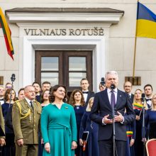 Lietuviai giedojo „Tautišką giesmę“