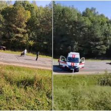 Per avariją kelyje Vilnius–Utena nukentėjo trys žmonės
