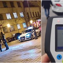 Klaipėdos senamiestyje – penki policijos ekipažai
