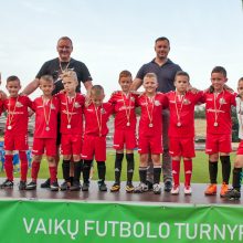 Istoriniame Kauno stadione futbolą žaidė šimtai vaikų 