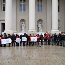 Tūkstančiai žmonių mitinge reikalavo didesnių algų mokytojams