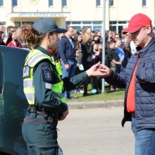 Moksleiviai domėjosi policininkų kasdienybe