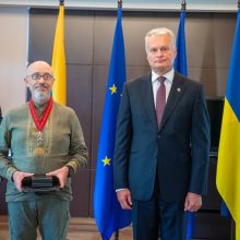 Sveikindamas Ukrainą Kyjive G. Nausėda žadėjo visokeriopą pagalbą