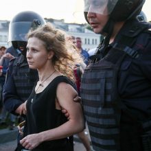 Per demonstraciją Maskvoje buvo sulaikyta beveik 1,4 tūkst. žmonių