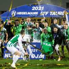 Finale „Panevėžį“ sutriuškinęs Vilniaus „Žalgiris“ tapo LFF taurės nugalėtoju