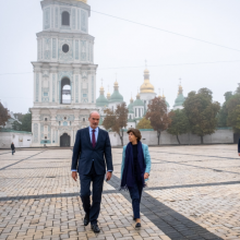 Prancūzijos diplomatijos vadovė atvyko iš anksto neskelbto vizito į Kyjivą