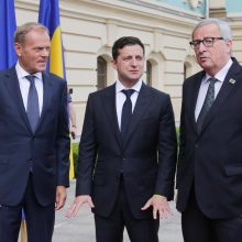 Susitikimas Kijeve: V. Zelenskio pokalbis su ES vadovais